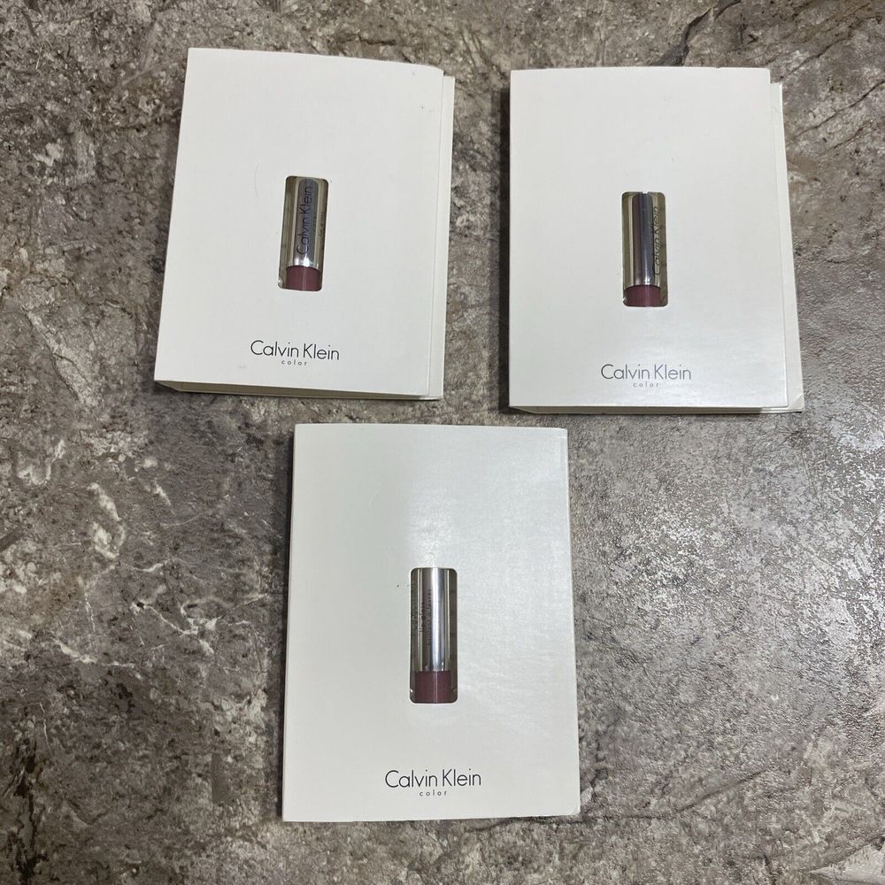 Calvin Klein Lip Gloss Sample Mini In‎ Color Raspberry Lot Of 3